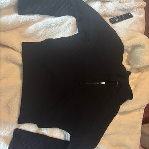 Banana Republic Black Quilted Pullover